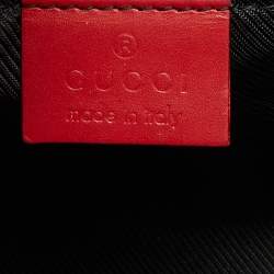 Pre Owned Gucci Red/Blue GG Canvas and Leather Jackie Bardot Bag