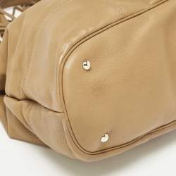 Pre Owned Gucci Brown Soft Leather Sienna Tote