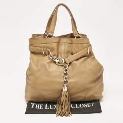 Pre Owned Gucci Brown Soft Leather Sienna Tote