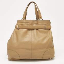 Pre Owned Gucci Brown Soft Leather Sienna Tote