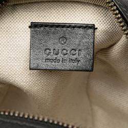 Gucci Black Mini Leather Water Buffalo Tifosa Basketball Bag