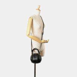 Gucci Black Mini Leather Water Buffalo Tifosa Basketball Bag
