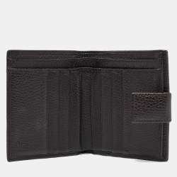 Gucci Dark Brown GG Canvas and Leather Flap French Wallet