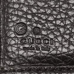 Gucci Dark Brown GG Canvas and Leather Flap French Wallet