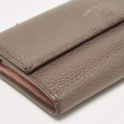Gucci Beige Leather Swing Continental Wallet