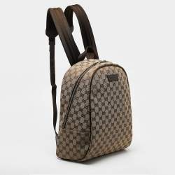 Gucci Beige GG Canvas Backpack