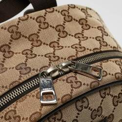 Gucci Beige GG Canvas Backpack
