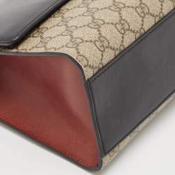 مملوكة مسبقًا Gucci Tricolor GG Supreme Canvas and Leather Medium Padlock Shoulder Bag