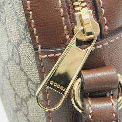Gucci Beige/Brown GG Supreme Interlocking Shoulder Bag