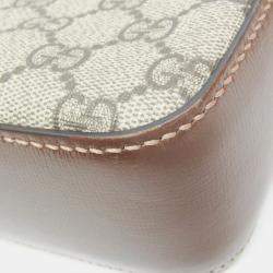 Gucci Beige/Brown GG Supreme Interlocking Shoulder Bag