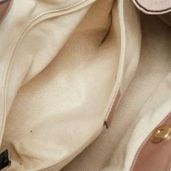 Pre Owned Gucci Metallic Pink Guccissima Leather Medium Sukey Tote