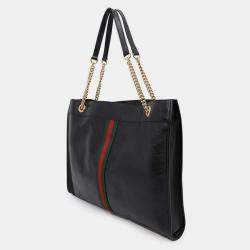 Gucci Black Leather Raja Tote Bag