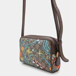 Pre Owned Gucci Disney Gg Supreme Shoulder Bag Donald Duck Beige/Brown Pvc Leather