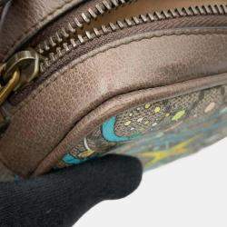 Pre Owned Gucci Disney Gg Supreme Shoulder Bag Donald Duck Beige/Brown Pvc Leather