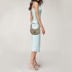 Pre Owned Gucci Beige/Ebony GG Supreme Canvas Mini Ophidia Shoulder Bag