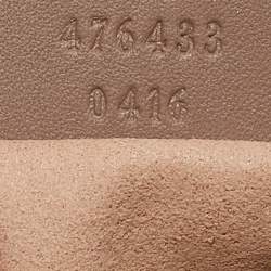 Pre Owned Gucci Beige Matelassé Leather Super Mini GG Marmont Shoulder Bag