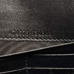 Gucci Black Matelassé Leather GG Marmont Wallet On Chain