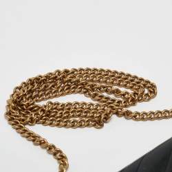 Gucci Black Matelassé Leather GG Marmont Wallet On Chain