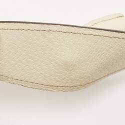 Pre Owned Gucci Pink/Off White GG Canvas Medium Horsebit Hobo