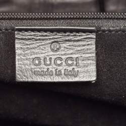 Pre Owned Gucci Black Leather Jackie Bardot Bag