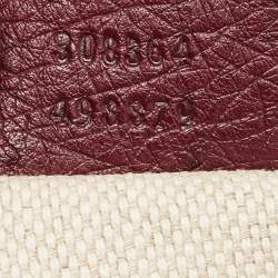 Gucci Burgundy Ostrich Leather Soho Disco Camera Crossbody Bag