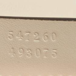 Pre Owned Gucci Off-White Matelassé Leather Mini GG Marmont Top Handle Bag