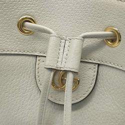 Gucci Cream Leather Ophidia small bucket bag