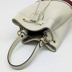 Gucci Cream Leather Ophidia small bucket bag