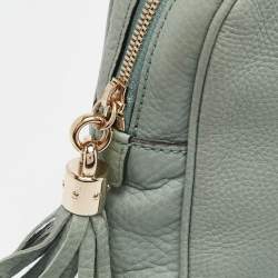 Pre Owned Gucci Mint Green Leather Medium Soho Tassel Chain Shoulder Bag