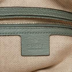 Pre Owned Gucci Mint Green Leather Medium Soho Tassel Chain Shoulder Bag