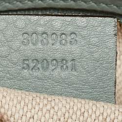 Pre Owned Gucci Mint Green Leather Medium Soho Tassel Chain Shoulder Bag