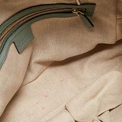 Pre Owned Gucci Mint Green Leather Medium Soho Tassel Chain Shoulder Bag