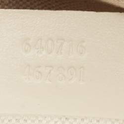 Pre Owned Gucci White Leather Mini Horsebit 1955 Top Handle Bag