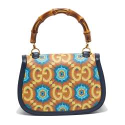 Gucci Multicolor Kaleidoscope GG Supreme Canvas and Leather Medium Bamboo 1947 Top Handle Bag