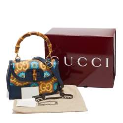 Gucci Multicolor Kaleidoscope GG Supreme Canvas and Leather Medium Bamboo 1947 Top Handle Bag
