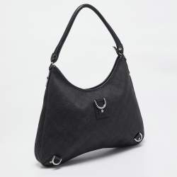 Gucci Black Canvas Large Abbey D-Ring Hobo