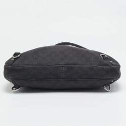 Gucci Black Canvas Large Abbey D-Ring Hobo