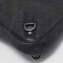 Gucci Black Canvas Large Abbey D-Ring Hobo