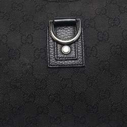 Gucci Black Canvas Large Abbey D-Ring Hobo