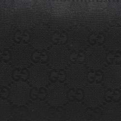 Pre Owned Gucci Black GG Canvas Pochette Bag