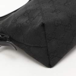 Pre Owned Gucci Black GG Canvas Pochette Bag