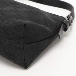 Pre Owned Gucci Black GG Canvas Pochette Bag