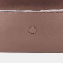 Gucci Pink Leather Bamboo Flap Clutch Bag