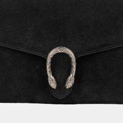Gucci Black Suede Dionysus Mini Chain Crossbody Bag