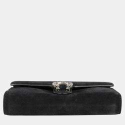 Gucci Black Suede Dionysus Mini Chain Crossbody Bag