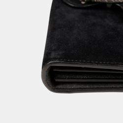 Gucci Black Suede Dionysus Mini Chain Crossbody Bag