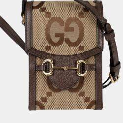 مملوكة مسبقًا Gucci GG Supreme Canvas Horsebit 1955 Mini Crossbody Bag