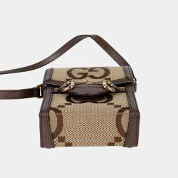 مملوكة مسبقًا Gucci GG Supreme Canvas Horsebit 1955 Mini Crossbody Bag