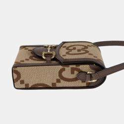 مملوكة مسبقًا Gucci GG Supreme Canvas Horsebit 1955 Mini Crossbody Bag