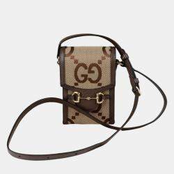 Pre Owned Gucci GG Supreme Canvas Horsebit 1955 Mini Crossbody Bag